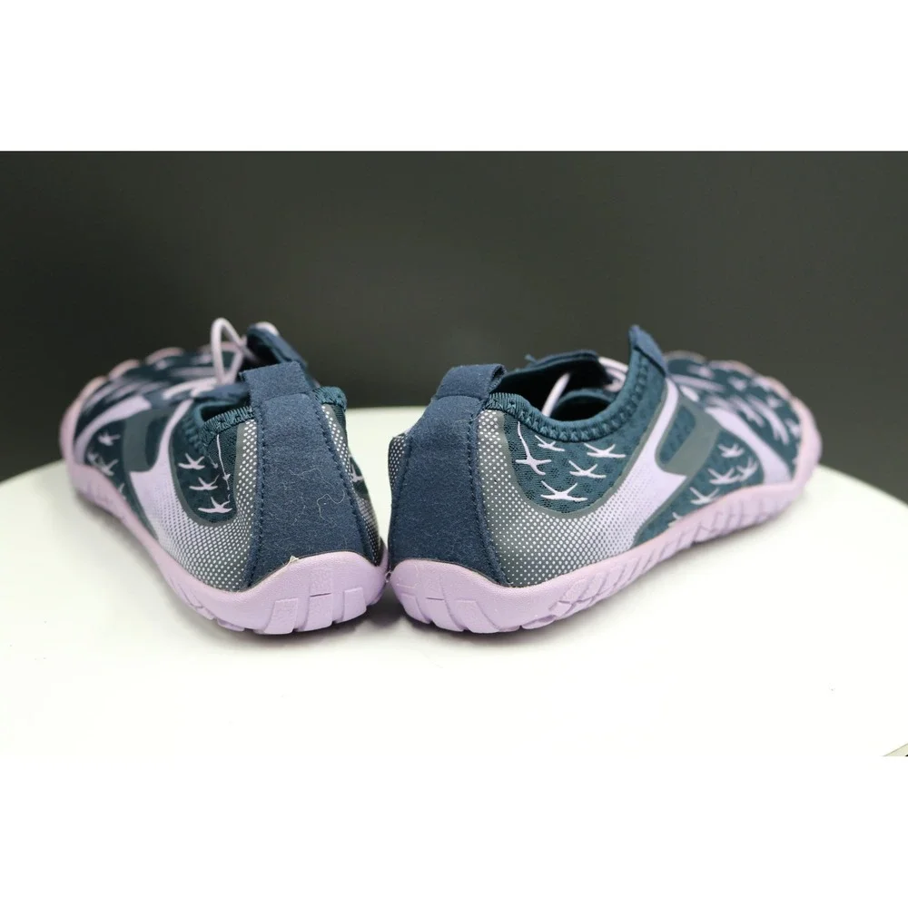 Merence Water Shoes Kids Sz 2.5 Navy Lavender Quick-Dry Mesh Sporty Aqua Sneaker